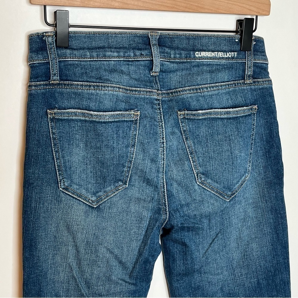 CURRENT/ELLIOTT high rise distressed straight jeans size 26 - Picture 7 of 8